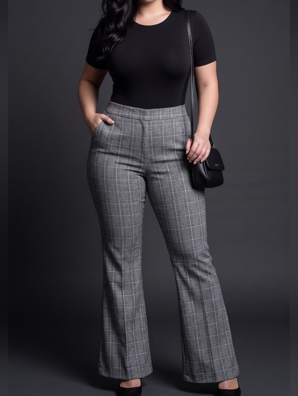HEIMISH USA  Black & White Glen Plaid Dress Pants